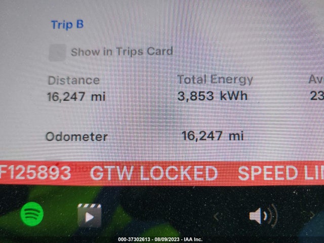 5YJ3E1EAXNF125893 Tesla MODEL 3