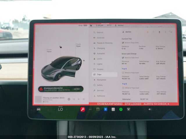5YJ3E1EAXNF125893 Tesla MODEL 3