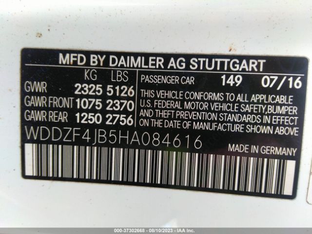 WDDZF4JB5HA084616 Mercedes-Benz E-class E 300