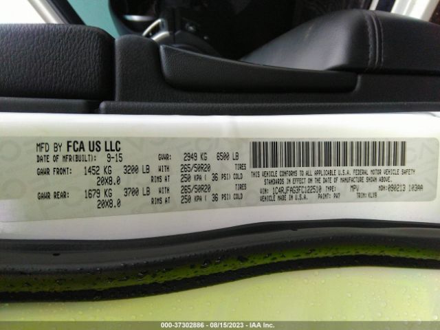 1C4RJFAG3FC122510 Jeep Grand Cherokee Altitude