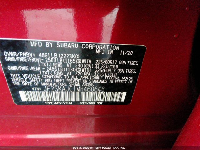 JF2SKAJC1MH460648 Subaru Forester Premium