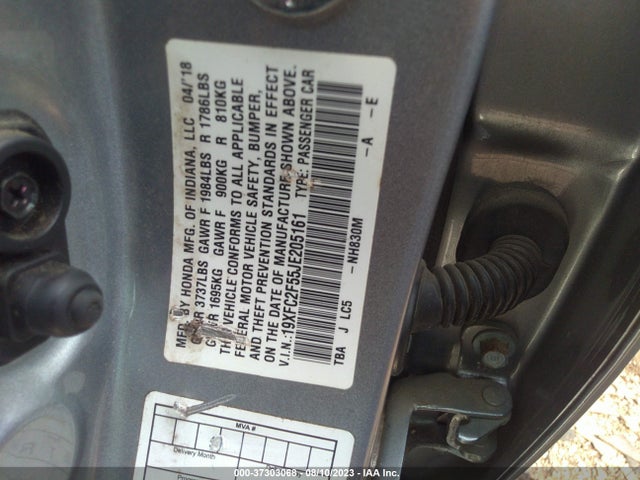 Honda Civic Sedan Lx 2018 19XFC2F55JE205161 Image 9