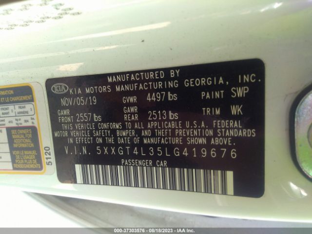 5XXGT4L35LG419676 KIA Optima Lx