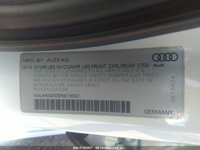 WAUHMAFC5FN019067 Audi A6 3.0l Tdi Prestige