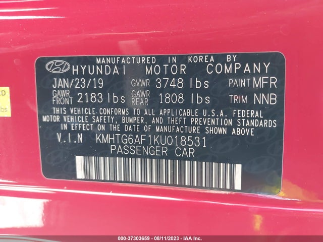 Hyundai Veloster 2.0 2019 KMHTG6AF1KU018531 Image 15