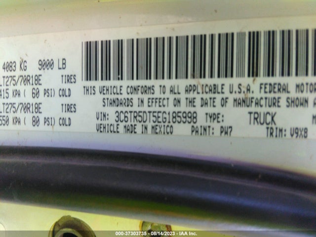 3C6TR5DT5EG185998 RAM 2500 Slt