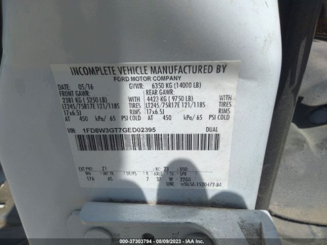 2016 FORD SUPER DUTY F-350 DRW 1FD8W3GT7GED02395 Photo 8