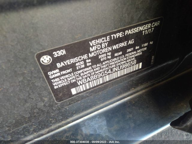WBA8B9G54JNU98658 BMW 3 Series 330i