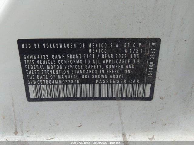 3VWC57BU4MM032876 Volkswagen Jetta S/se/r-line