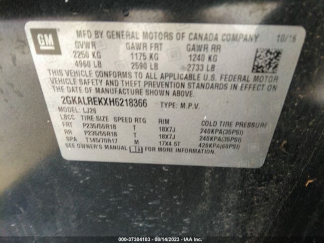2GKALREKXH6218366 GMC Terrain Denali