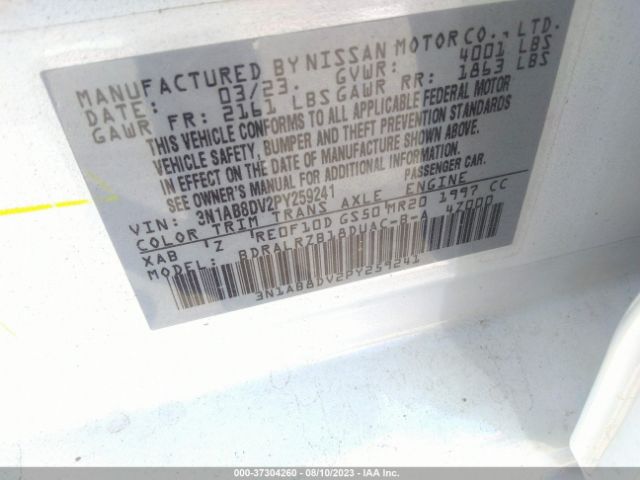 3N1AB8DV2PY259241 Nissan SENTRA SR