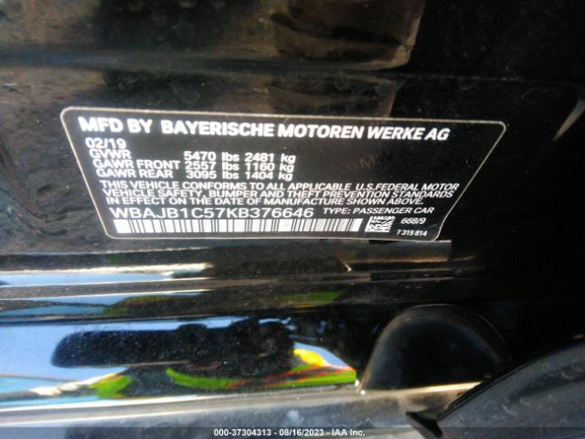 WBAJB1C57KB376646 BMW 530e Xdrive Iperformance