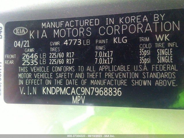 KIA Sportage Lx 2022 KNDPMCAC9N7968836 Image 14