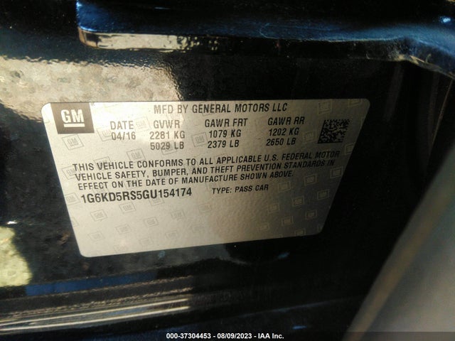 1G6KD5RS5GU154174 Cadillac Ct6 Sedan Luxury Awd