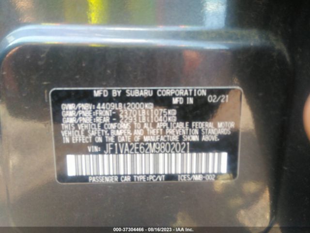 JF1VA2E62M9802021 Subaru Wrx Sti