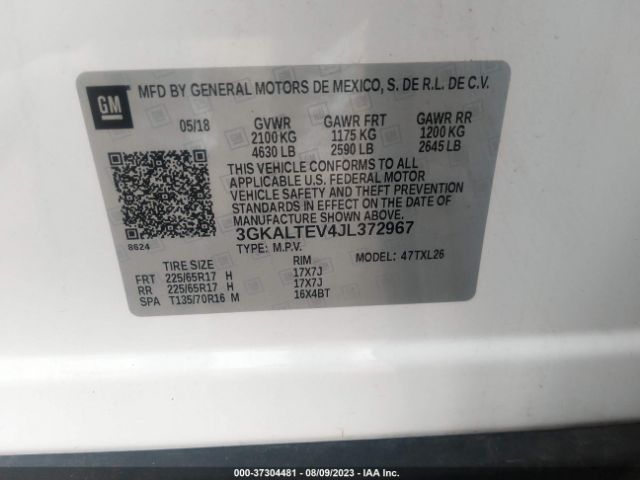 3GKALTEV4JL372967 GMC Terrain Sle