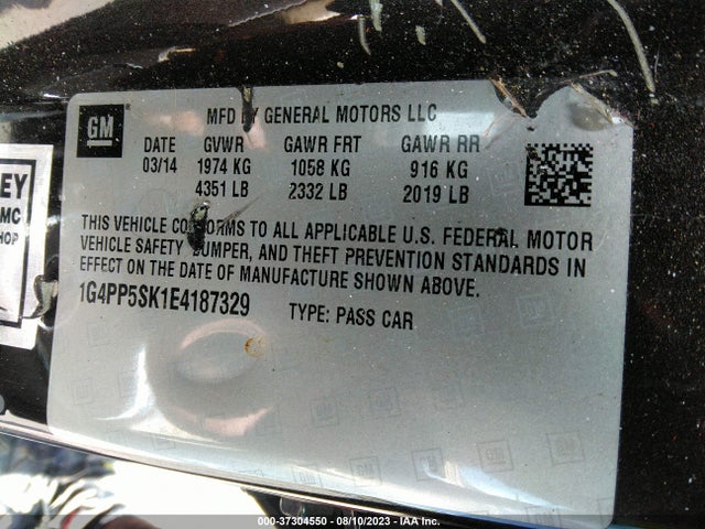 1G4PP5SK1E4187329 Buick Verano