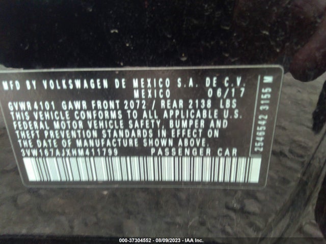 3VW167AJXHM411799 Volkswagen Jetta 1.4t S
