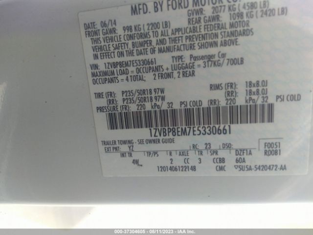 1ZVBP8EM7E5330661 Ford Mustang V6