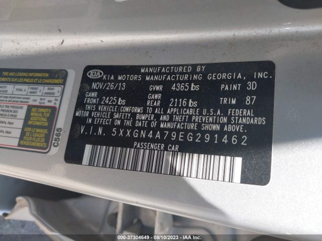 5XXGN4A79EG291462 KIA OPTIMA EX