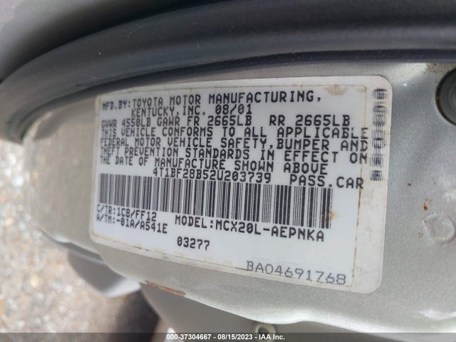 2002 TOYOTA AVALON XL/XLS VIN: 4T1BF28B52U203739