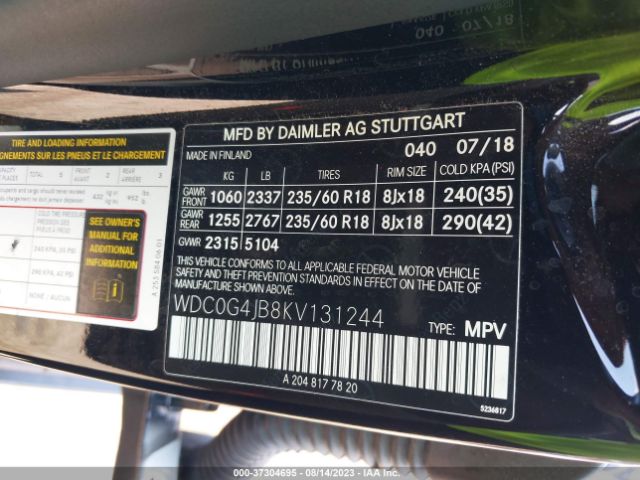 WDC0G4JB8KV131244 Mercedes-Benz Glc Glc 300