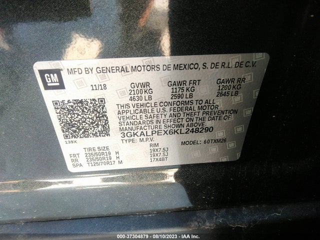 GMC Terrain Slt 2019 3GKALPEX6KL248290 Image 9