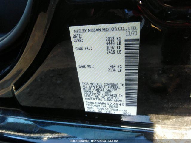1N4BL4CW6MN422649 Nissan Altima 2.5 Sr
