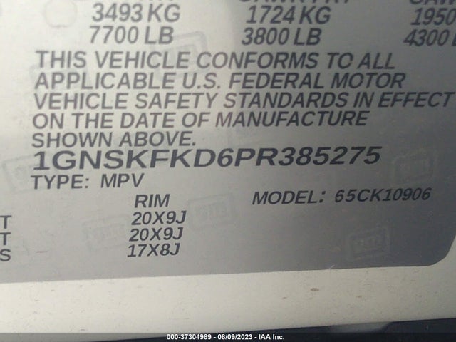 Chevrolet Suburban Premier 2023 1GNSKFKD6PR385275 Image 9