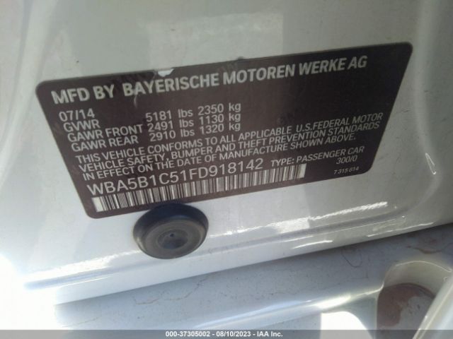WBA5B1C51FD918142 BMW 5 Series 535i