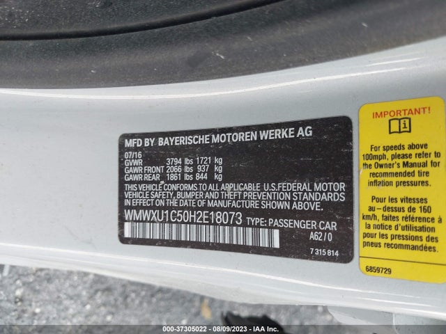 2017 MINI HARDTOP WMWXU1C50H2E18073 Photo 8