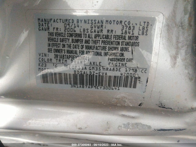 Nissan SENTRA SV 2014 3N1AB7AP9EY300641 Image 10
