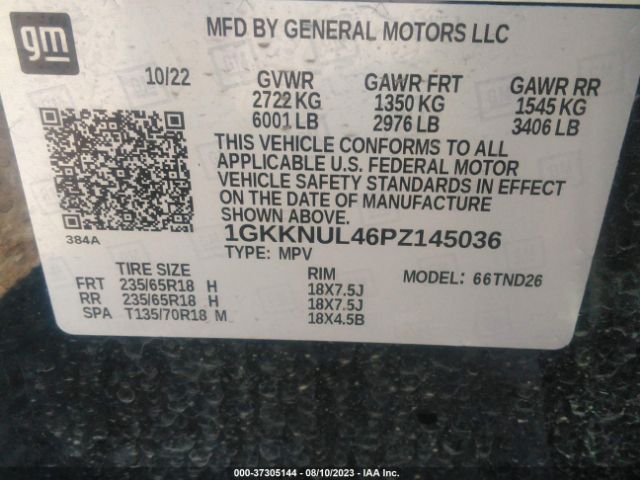 1GKKNUL46PZ145036 GMC ACADIA SLT