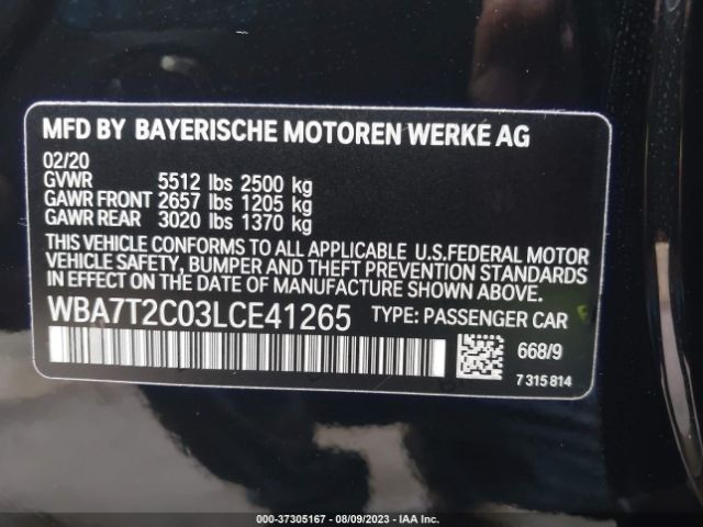 WBA7T2C03LCE41265 BMW 7 Series 740i