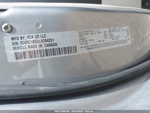 Chrysler Pacifica Touring L 2020 2C4RC1BG5LR284251 Image 8