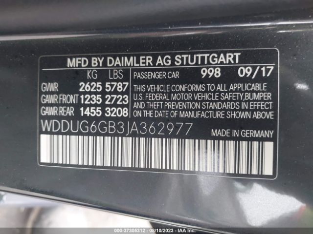 WDDUG6GB3JA362977 Mercedes-Benz S-class S 450