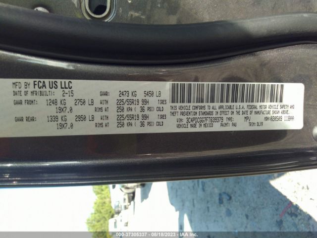 3C4PDCGG7FT639379 Dodge Journey Crossroad