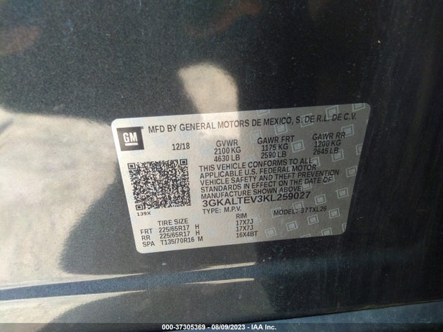 GMC Terrain Sle 2019 3GKALTEV3KL259027 Image 9