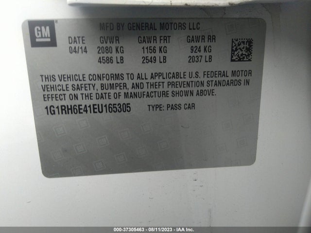 Chevrolet Volt 2014 1G1RH6E41EU165305 Image 10