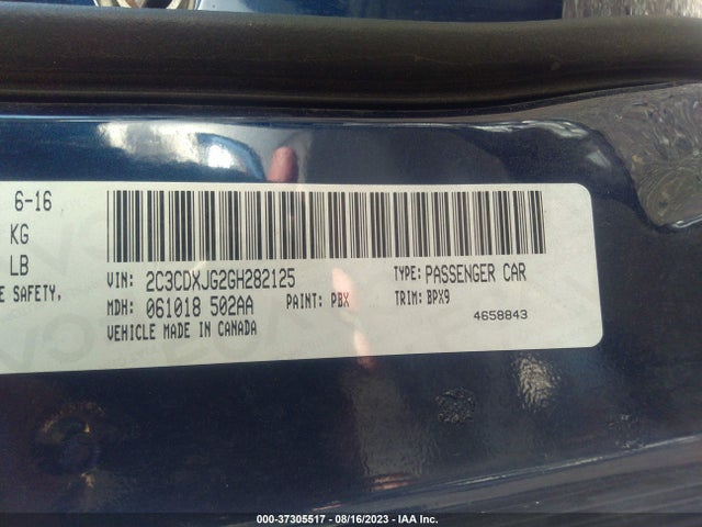 Dodge Charger Sxt 2016 2C3CDXJG2GH282125 Image 9