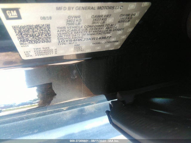 1GYS4HKJ1KR143677 Cadillac Escalade Esv Luxury