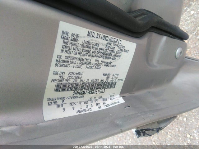 2008 MERCURY GRAND MARQUIS LS VIN: 2MHHM75VX8X615013