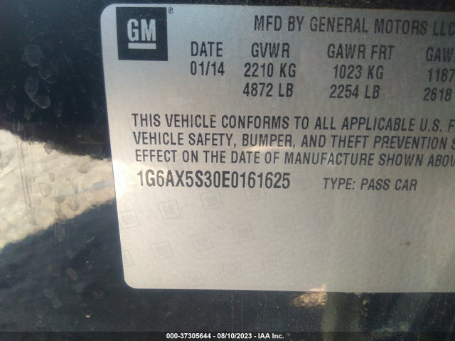 1G6AX5S30E0161625 Cadillac Cts Sedan Luxury Awd