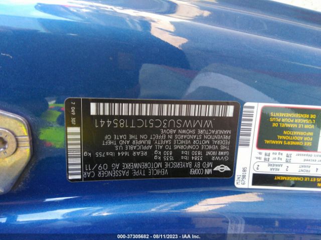 2012 MINI COOPER HARDTOP WMWSU3C51CT185441 Photo 8