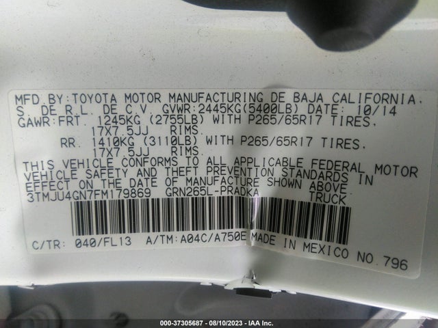 Toyota Tacoma Prerunner 2015 3TMJU4GN7FM179869 Image 16