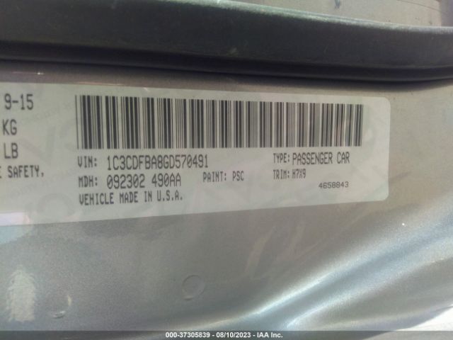1C3CDFBA8GD570491 Dodge DART SXT