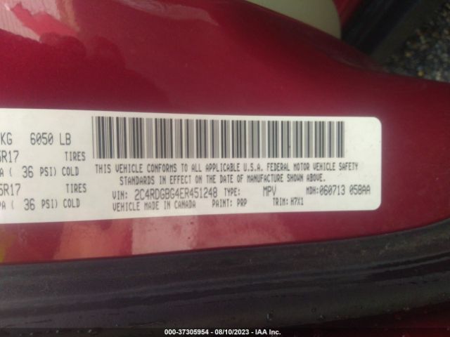 2C4RDGBG4ER451248 Dodge Grand Caravan American Value Pkg
