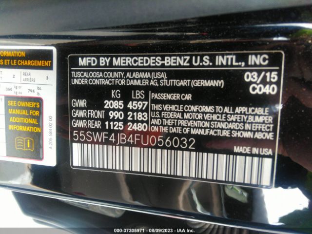 55SWF4JB4FU056032 Mercedes-Benz C-class C 300