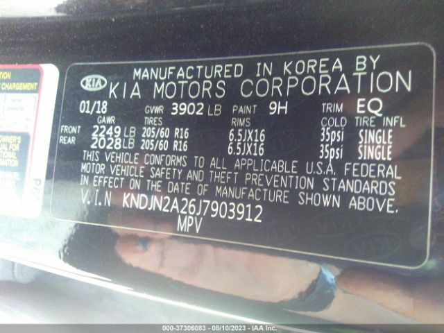 KNDJN2A26J7903912 KIA Soul Base