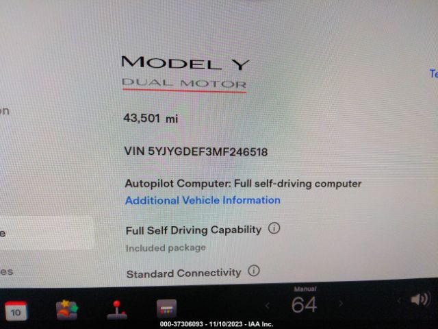 5YJYGDEF3MF246518 Tesla Model Y Performance